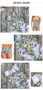 Sexy Bikini Women Push Up Swimwear Swimsuit Flower Print High Waist Bikinis Set Bathing Suit Beach Bikini Banadores Mujer 2026