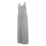 Women Fashion Jumpsuits Sleeveless Buttons Suspender Wide Leg Pant Overalls with Pockets Casual Loose Romper Streetwear