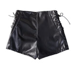 New Solid Color High Waist Elastic Shorts Women's Tight Casual Shorts Thin Drawstring Pure Desire Casual Charming Shorts NWSV