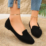 Spring and Summer New Women's Fashion Round Toe Shallow Mouth Single Shoes Women's Comfortable Casual Flat Bottom Boat Shoes 43