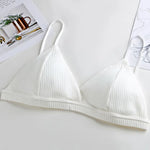 2Pcs/Set Cotton Bras For Women Push-Up Brassiere Sexy Lingerie Female Wire Free Seamless Underwear 1/3 Cup Padded Bralette