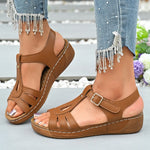 2025 Summer Women Wedge Sandals Lightweight Ankle Buckle Platform Gladiator Sandals Woman Peep Toe Non Slip Beach Sandles 36-43