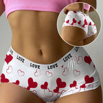 Valentine's Day Panties for Women Underwear Knickers Girls Comfort Briefs Ladies Seamless Shorts Sexy Print Lingeries Underpants