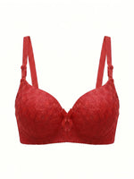 Red Lace Bra Chinese New Year Wedding Bra Bow Bralette Sexy Lingerie Underwear With Bow D176