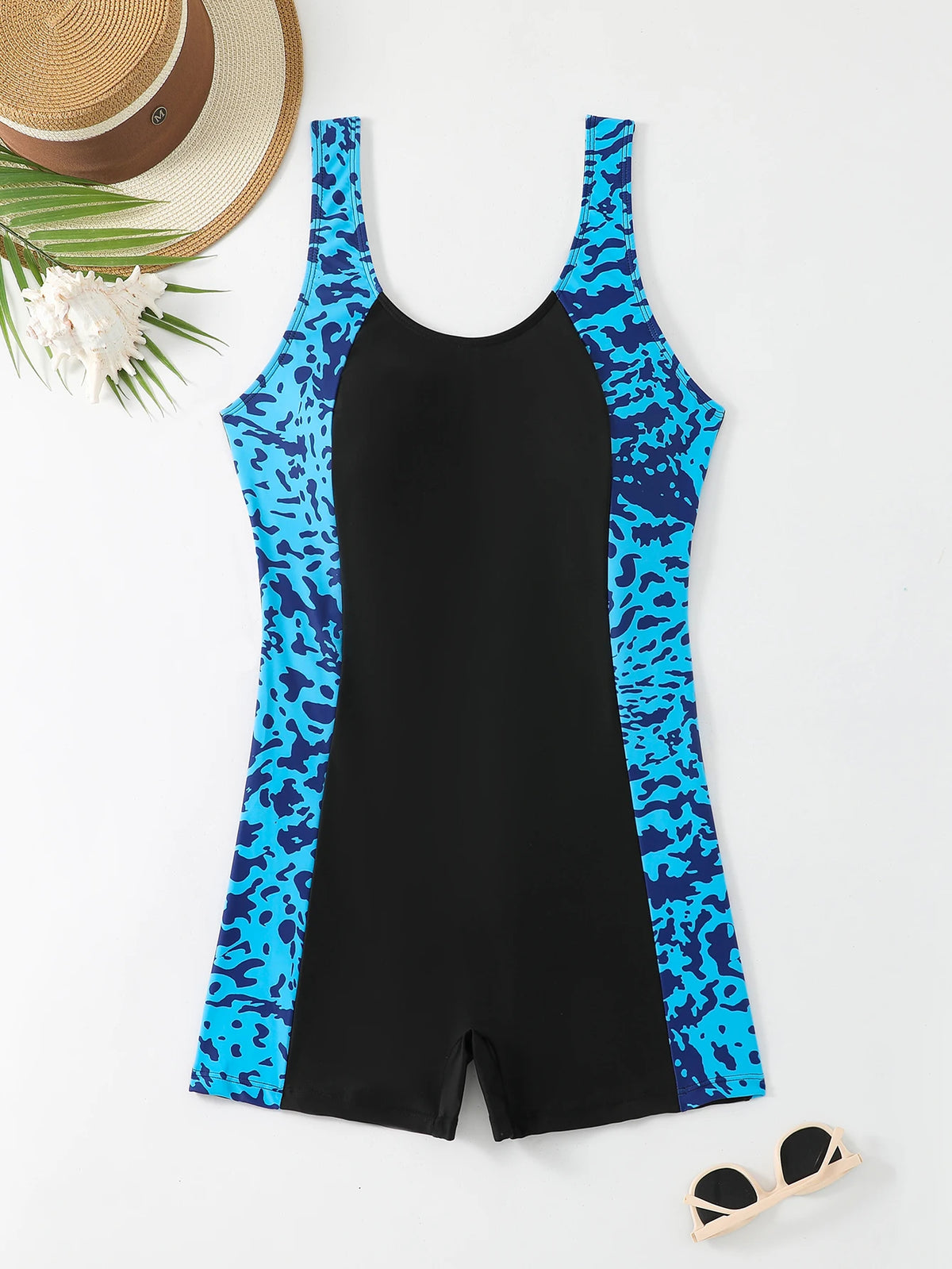 2026 Large Plus Size Swimsuit Women One Piece Slim Sporty Swimwear Female Print Bathers Bathing Swimming Swim Suit Beachwear 4XL