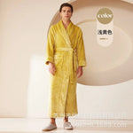 2026 Autumn Winter New Thick Coral Fleece Couple Bathrobe, Long Flannel Robe for Men Women Warm Home Pajamas Loungewear