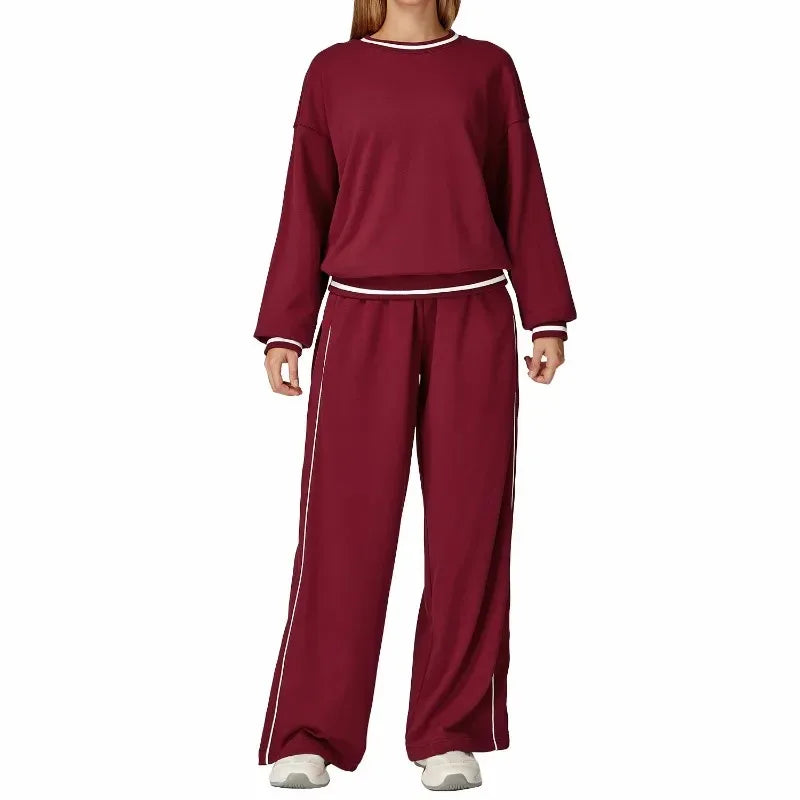 Women's Seamless Yoga Set Long-sleeved Top Pants Tracksuit Running Fitness Sports Set High Waist Slim-fitting Suit