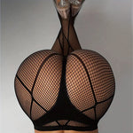 Sexy Women's Pantyhose See-through Crossing Line Stocking Black Mesh Hollow LeggingsNew Streetwear Striped Stocking Women