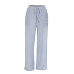 Women's trousers, fashionable and versatile, solid color, drawstring straight trousers, beach sun protection trousers