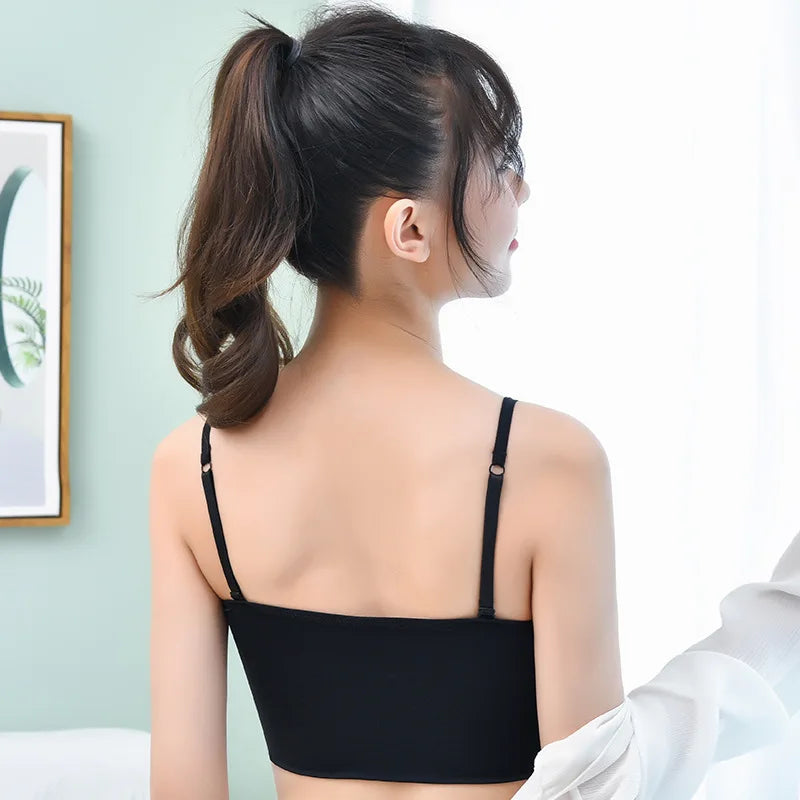 Women Tanks Crop Tops Seamless Underwear Female Streetwear Crop Top Sexy Lingerie Push Up Bralette Padded Camisole