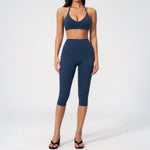 Women's Fitness Set Gym Tracksuit Breathable Sports Bra Flared Trousers Suit Workout Clothing Sportswear Female Athletic Wear