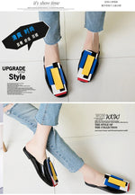 Summer Women Slipper High Block Heels Mules Party Club Ladies Mixed Color White Outdoor Slip-on Square Toe Shoes