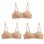 3Pcs/Lot Women Seamless Square Neck Bra Wireless Smooth Invisible Bralette Sexy Lingerie 1/2 Cup Non-detachable Brassiere S-XL