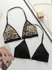 Leopard print black 2-piece set without steel rim or chest cushion women underwear with sexy straps girls' bra Lingerie MR3475