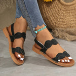 Summer Flats Rome Sandals for Women 2025 Woven Band Non Slip Beach Sandles Woman Plus Size 36-43 Back Strap Sandalias De Mujer