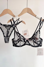 Affordable French Lace Lingerie Set | Sexy Mesh Push Up Bra for Big Bust, Ultra Thin Slimming Anti Sag Women's Bra Set MOYISU AB