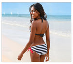 2026 Sexy Bikini Striped Swimwear Swimsuit Women Halter Bikinis Set Bathing Suit Female Push Up Banadores Mujer Bikini Brasileno