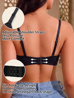 Trendy Leopard Print Women Bra Demi Cup Underwire Side Support Push-Up Brassiere Daily Thin Breathable Bra