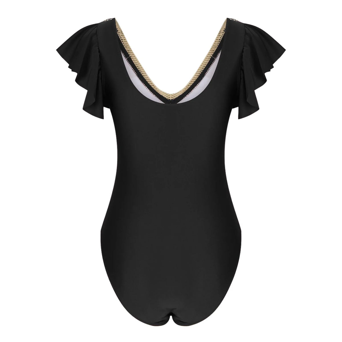 2024 Sexy Women's Lace Plunge One Piece Swimsuit Ruffle Swimwear Women Bathing Swimming Suit Female Beachwear Outdoor Bodysuit