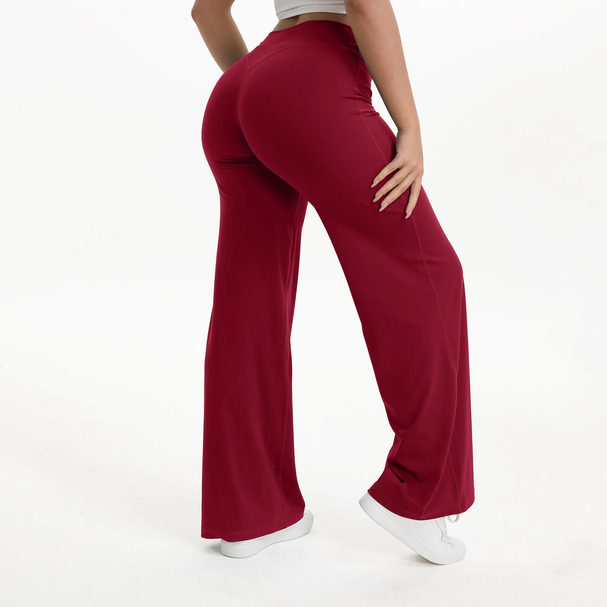 NCLAGEN Naked Feel Straight-leg Pants Gym Clothes Woman Sportswear Fitness Workout Leggings Yoga Softmotion Wide-leg Trousers