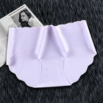 1Pc Ice Silk Panties For Women Low Waist Briefs Panties Seamless Underwear Breathable Stretchy Intimates Sexy Lingerie M-XL