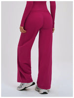 Wide-leg Pants Women Bell-bottoms High Waist Yoga Pants Workout Gym Leggings Naked Feel Pilates Running Cycling Sports Trousers