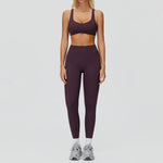 Women Yoga Suit Tracksuit Sports Bra High Waist Legging Shorts Outfit Gym Set Fitness Running Workout Clothes Push Up Sportswear