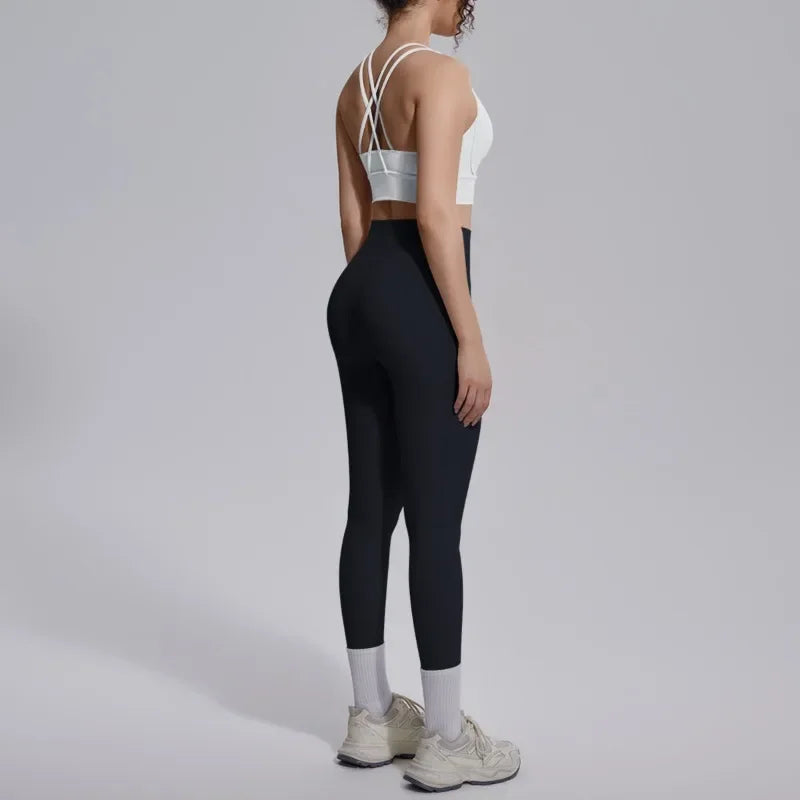 Women's Yoga Set Sports Fitness Running Beautiful Back Slim Fit Bra Hip-lifting High Waist Pants Workout Training Gym Suits