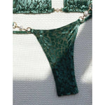 S- XL Leopard Halter Mini Micro Thong Bikini Women Swimwear Female Swimsuit Two-pieces Bikini Set Bather Bathing Suit Swim V5207