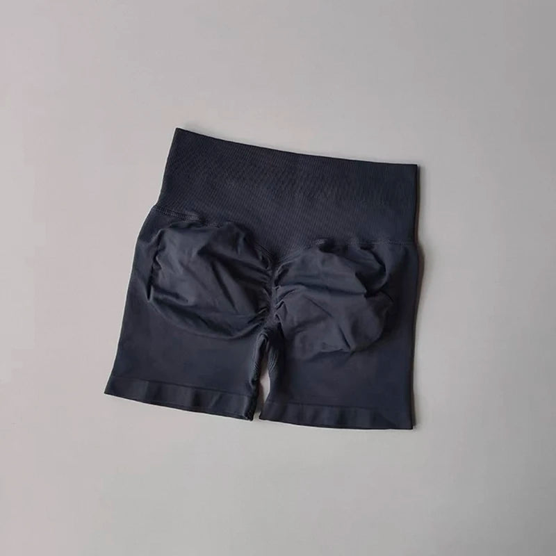 Women's High-Waisted Yoga Sports Shorts Summer Stretch Hip-Lifting Abdominal-Tightening Fitness Three-Part Shorts