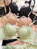 1 Set/French Fashion Women Underwear Set Thin Cup Comfort Bra Set Sexy Lace Flowers Embroidery Lingerie Hollow Push Up Brassiere