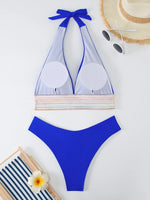 Halter Bikini 2025 Solid Bandage Swimsuit Women Padded High Cut Swimwear Female Bathers Bathing Swimming Swim Suit Beachwear