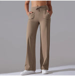 New Yoga Straight Leg Sweatpants Straight Leg Women's Loose Tracksuit Pants Wide Leg Outdoor Gym Running Casual Tracksuit Pants