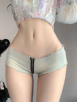 Summer Sexy Hotpants Women's Elastic Low Waist Denim Shorts Female Streetwear Club Bra Sexy Mini Jean Hot Pants Charming 13O1