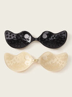 2 pairs of sexy bras with invisible and seamless front buttons push up bra colorful hot selling women's Adhesive Bra 10732