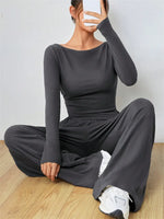 New Women's Home Clothes Sleepwear Loose Wide Leg Pants Two Piece Set Soft and Comfortable Sports and Leisure Fashion Set Hot
