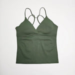 NCLAGEN Gym Yoga Tops Women Vision Twist Front Longline Top Quick Dry Thin Strap Workout Vest Push-up Pilates Fitness Tank