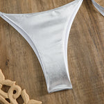Sexy Gold Silver Red Strings Bikini 2024 Women Swimsuit Female Swimwear Thong Bikinis Set Brazilian Beach Bathing Suit Biquini