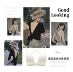 Front Button Underwear Women's Small Chest Pull Up To Show Large Summer Thin Collection Breast Anti-sag White Thin Strap Bra