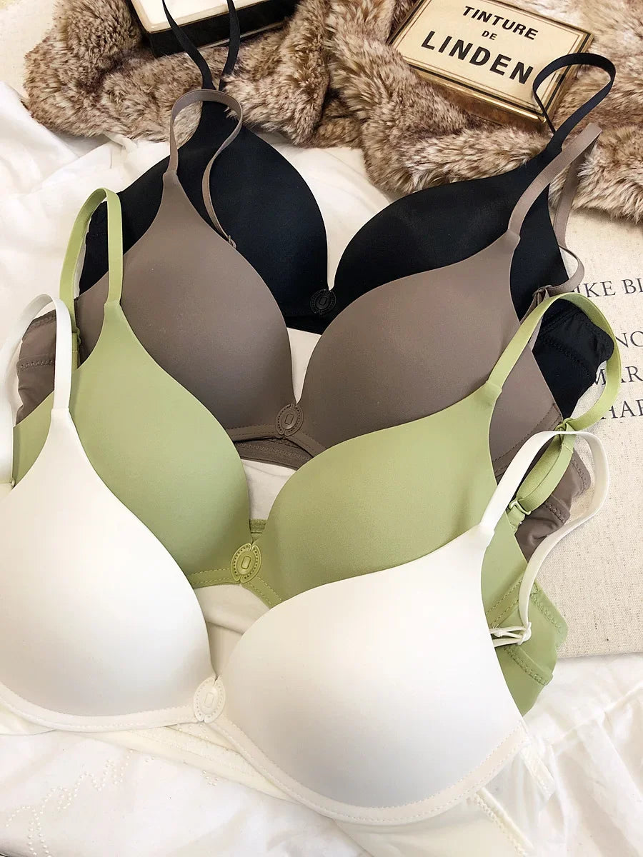 MOYISU Sexy Wireless Minimizer Bra - Seamless Backless Bralette for Large Chest, Anti Sagging Front Closure Breathable Comfort