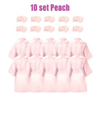 6-18Set Spa Party Robes for Girls Spa Gowns for Girls Spa Supplies Kimono Satin Robe Sleepover Pajamas Party Birthday Slumber