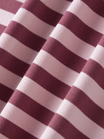 Women's Summer Striped Short Outfits Casual Stylish Short Sleeve Tee Tops and Shorts 2 Pcs Sets Daily Casual Sporty Loungewear