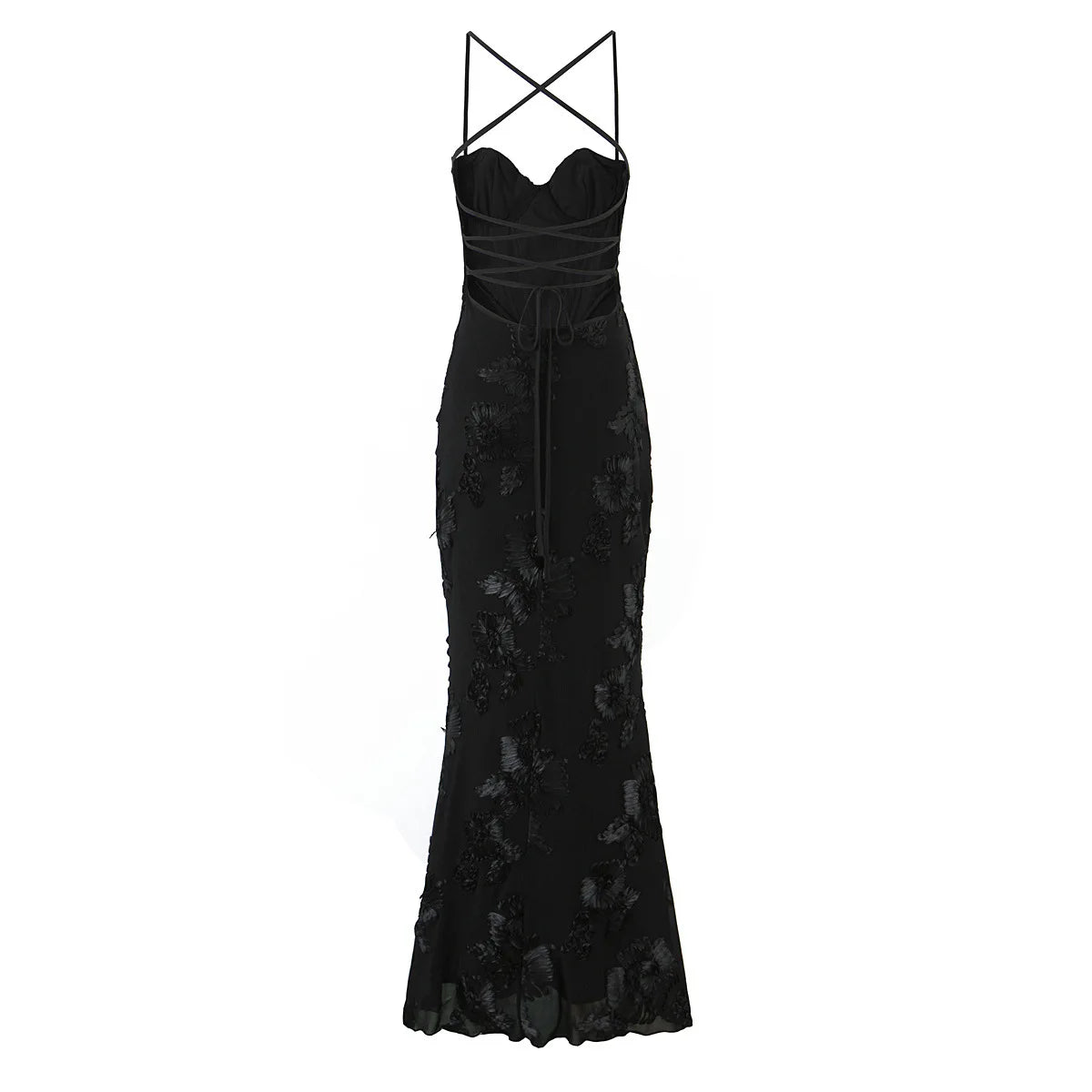 Women's Fashion Three-Dimensional Flower Heavy Craft Fishbone Underwire Dress For Woman Pure Desire Casual Elegant Dress Z3MN