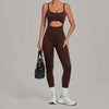 Women's Seamless Yoga Jumpsuits Sports Gym Fitness Backless Sleeveless Hip-lifting Pants One-piece Training Workout Bodysuits