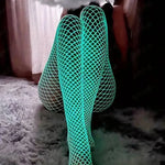 Stockings Women Lingerie Tights Party Sexy Fluorescent Socks High StretchCosplay Long Socks Summer Ultra Thin Fishnet Sock