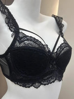 MOYISU Minimizer Bra French Lace for Large Bust, Anti Sagging Full Coverage Push Up Underwire Set, Sensuous Women Sexy Bra & Set