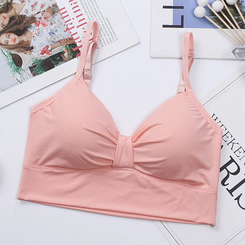 Women Tanks Crop Tops Seamless Underwear Female Streetwear Crop Top Sexy Lingerie Push Up Bralette Padded Camisole