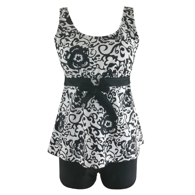 DEKA Swimsuit Women Plus Size Swimwear Two Pieces Tankini Set Female Print Bikini Brazilian Bather Monokini Bathing Suit Beachwa