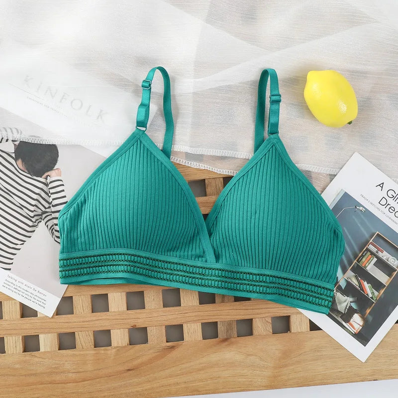Push-Up Bras For Women Non-wire Brassiere V-neck Underwear 3/4 Cup Padded Lingerie Female Comfort Intimates