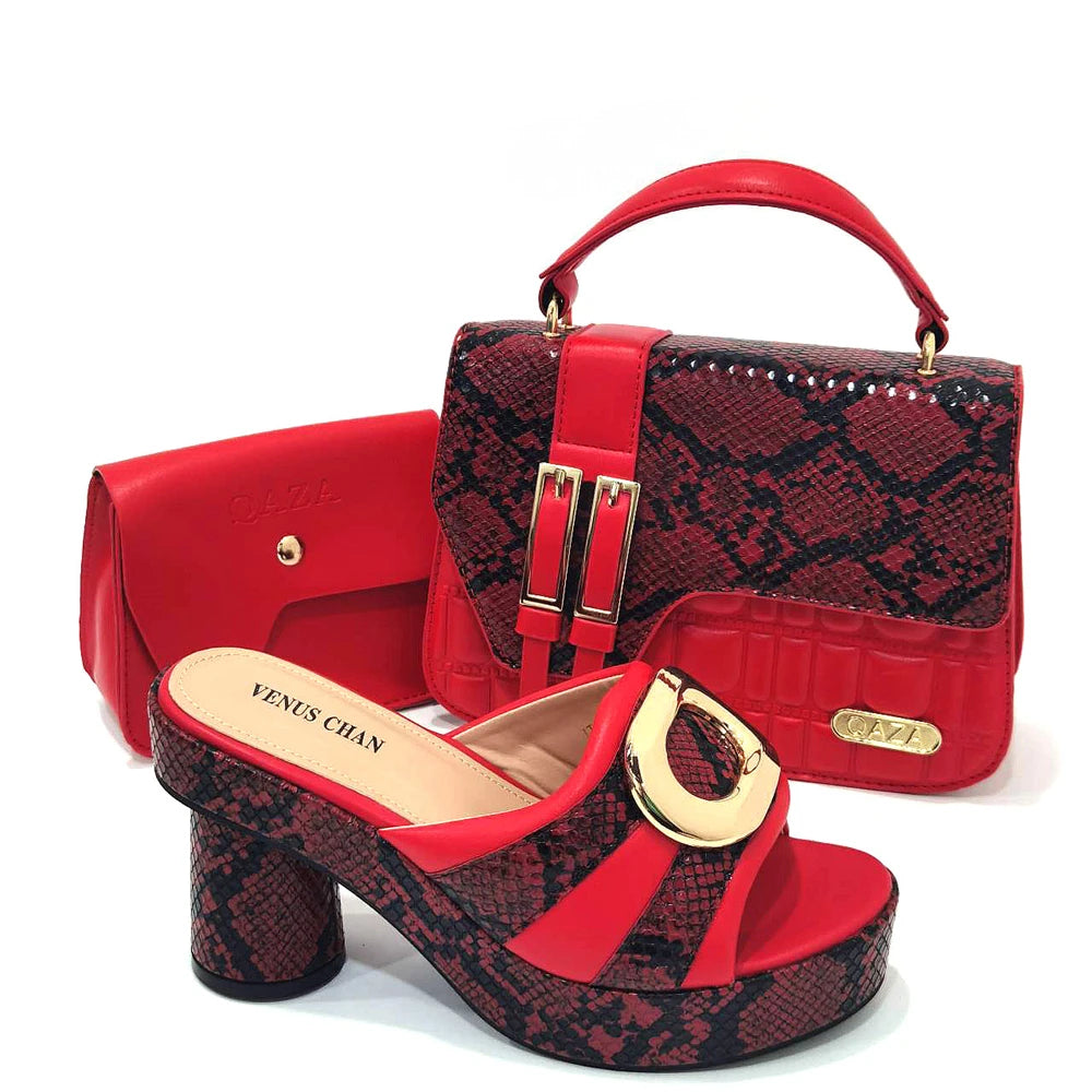 Doershow African fashion Italian Shoes And Bag Sets For Evening Party With Stones wine Italian Handbags Match Bags!HTG1-9